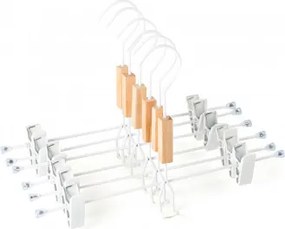 Set Van 6 Houten En Stalen Klemhangers Säly Wit - Sklum