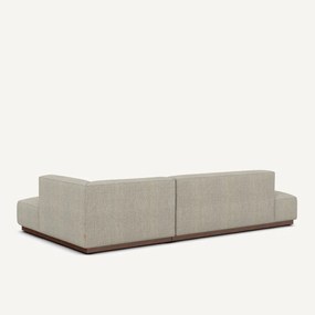 Rechte open hoekbank in tweed, JACOPO