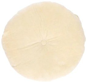 Velours kussen, bio-katoen, ecru, rond,Ø 40 cm