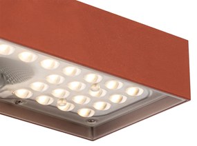 LED Buiten wandlamp met schemerschakelaar / dag-nacht sensor met bewegingsmelder rood met dimlicht en sensor op solar - Kayo Modern IP65 Buitenverlichting