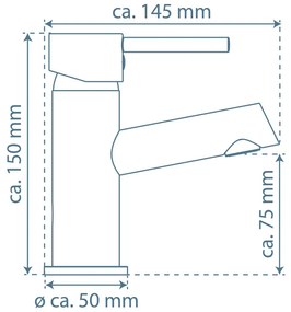 Schutte Laurana wastafelkraan chroom