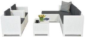 Colorado Relax Corner 6 witte Bica technorattan loungemeubelset