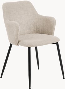 Gestoffeerde stoelen Ilsa met metalen poten, 2 stuks
