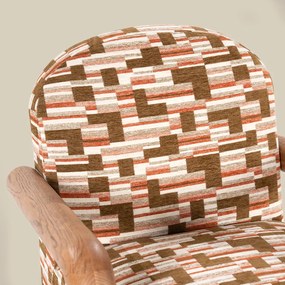 Fauteuil Met Hout Print
