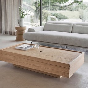 Salontafel met eikenfineer, Hibashi