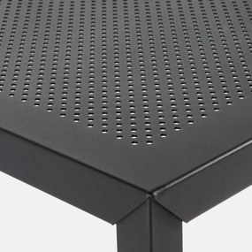 Rechthoekige tuintafel in geperforeerd staal metaal, Choe