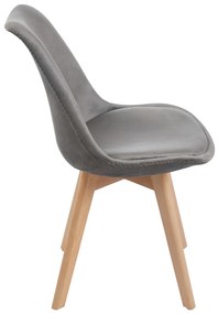 Set van 4 Synk Fluwelen Stoelen
