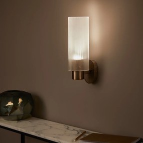 Wandlamp glas/metaal, Strozzi design E.Gallina