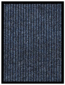 vidaXL Deurmat 40x60 cm gestreept blauw