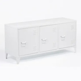 Tv-kast In Staal Pohpli Gardenia Wit - Sklum