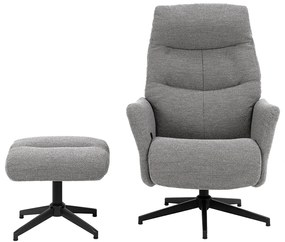 Verstelbare Fauteuil Met Voetenbank Grijs