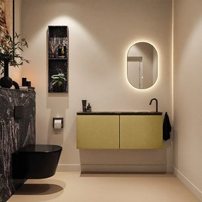 Mondiaz Ture DLux toiletmeubel 120cm oro met wastafel lava rechts met kraangat