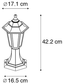 Buitenlamp antiek goud 42 cm IP44 - New Haven
