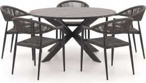 + 15% kassakorting | Diningset Manifesto | 5 personen polywood | Tuinset stapelbaar | 6-delig | Kees Smit Tuinmeubelen