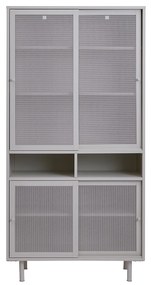 Hoge Kast Van Metaal Greige - 90x40x180cm.