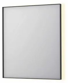 INK SP32 spiegel - 70x4x80cm rechthoek in stalen kader incl indir LED - verwarming - color changing - dimbaar en schakelaar - mat zwart 8410030