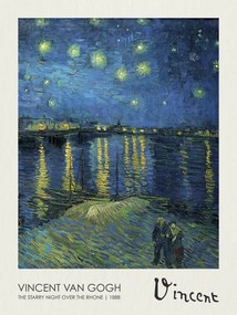 Kunstreproductie The Starry Night over the Rhone (1888), Vincent van Gogh