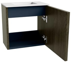 Mondiaz Joya 40cm toiletmeubel shadow met wastafel faye midden zonder kraangat talc