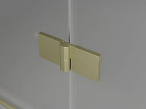Mexen Mist-F Duo opvouwbare douchecabine 90 x 90 cm, transparant, goud geborsteld - 8A6-090L-090P-55-00