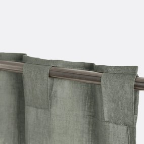 Gordijn in gewassen linnen met verdekte lussen, radiator, Onega