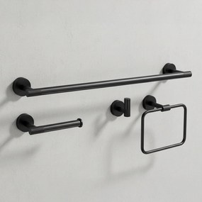 Badkameraccessoireset GRID Black 4-delig