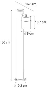 Staande buitenlamp zwart 80 cm AR70 verstelbaar IP44 - Solo Design, Modern GU10 IP44 Buitenverlichting