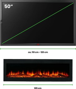 LumberQ In- opbouwsfeerhaard Nova 105 x 35 x 12,5 cm