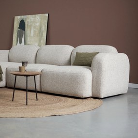 Beige Hoekbank Chaise Longue Links