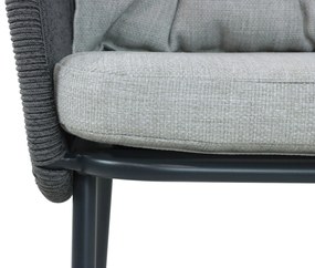 Tuinset 4 personen 120 cm Aluminium/rope Grijs Santika Furniture Santika