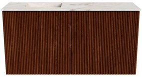 Mondiaz Joya DLux 80cm toiletmeubel ruby met wastafel faye links zonder kraangat frappe