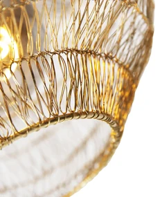 Oosterse plafondlamp goud 25 cm - VadiOosters E27 rond Binnenverlichting Lamp