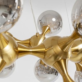 Kare Design Atomic Balls Hanglamp Glazen Bollen Goud