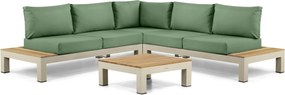 Loungeset 5 personen Aluminium/Teak Taupe Lifestyle Garden Furniture Vittoria