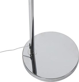 Moderne booglamp chroom met witte kap - Arc Basic