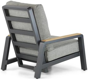 Stoel en Bank Loungeset 5 personen Aluminium/teak Grijs  Osmen Manly