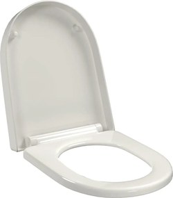 vidaXL Toiletbril soft-close met quick-release ontwerp vierkant wit