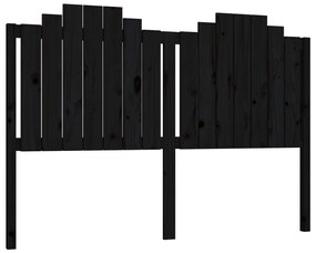 vidaXL Hoofdbord 166x4x110 cm massief grenenhout zwart