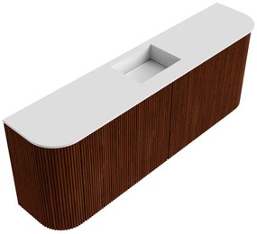 Mondiaz Joya 115cm toiletmeubel ronding links/rechts ruby met wastafel faye midden 1 kraangat talc