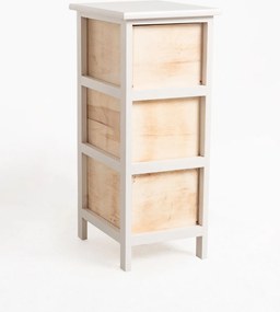 Hulpmeubilair Egle Wit, Smal, 3 laden