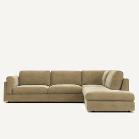 Hoekbank van stonewashed fluweel, César