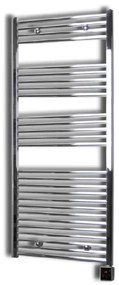 Sanicare elektrische design radiator 45x172cm chroom met Bluetooth en thermostaat links chroom