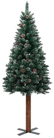vidaXL Kerstboom met LED's en kerstballen smal 180 cm groen