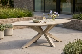 Dining Tuintafel ovaal 240 x 120 cm Taupe Lunea