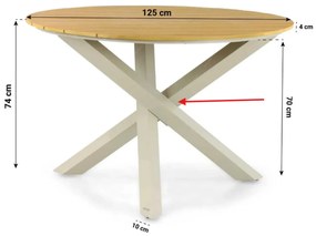 Tuinset 4 personen 125 cm Rope Taupe Lifestyle Garden Furniture Biagio/Ancona