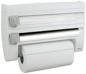 Joseph Joseph Duo Keukenrolhouder voor eenvoudig afscheuren (maximale hoogte van de keukenrol van 24 cm), Grijs/Wit