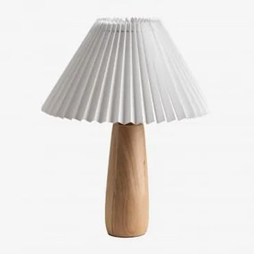 Jillian houten tafellamp Bruin – natuurlijk hout - Sklum