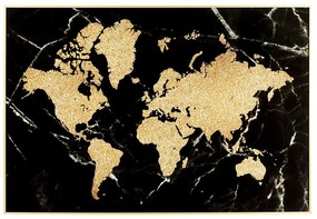 Kare Design World Map Schilderij Wereldkaart Goud