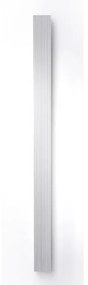 Vasco Bryce Mono designradiator aluminium verticaal 2000x150mm 642W - aansluiting 0066 wit structuur (S600) 112090150200000660600-0000