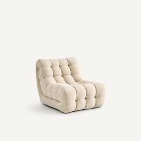 Modulaire gecapitonneerde fauteuil, fluweel, JUD