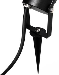 Set van 3 prikspots zwart incl. snoer en stekker IP65 - Done